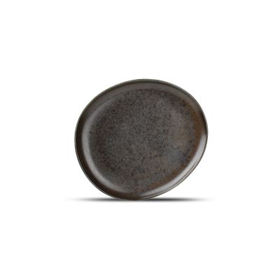 Plate 21x18,5cm black Ceres