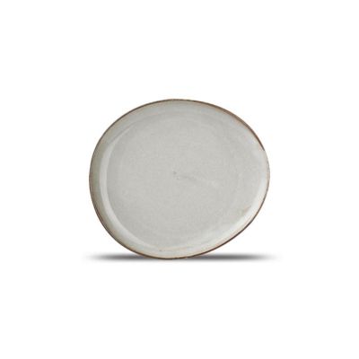 Assiette plate 21x18,5cm grey Ceres