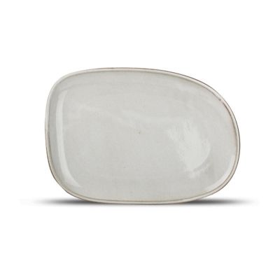Assiette plate 33x23cm grey Ceres