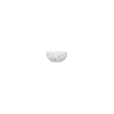 Bol 8,5xH4cm rayé white Brass