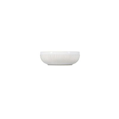 Bol 16xH5cm rayé white Brass