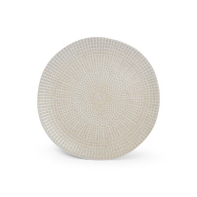 Assiette plate 21xH1,5cm almond Mosaic