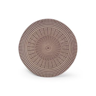 Assiette plate 21xH1,5cm aubergine Mosaic