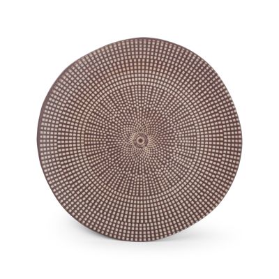 Assiette plate 27xH2cm aubergine Mosaic