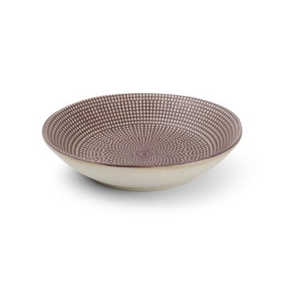 Assiette creuse 21,5x4,5cm aubergine Mosaic