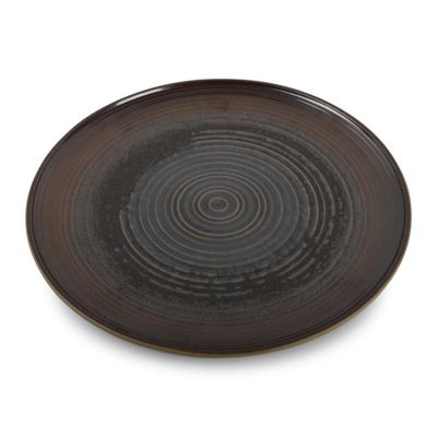 Teller flach 30cm golden Ostra