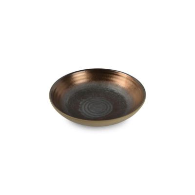 Teller tief 18xH5cm golden Ostra